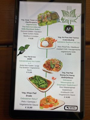 Vegetarian menu!   at All Reis in Vienna