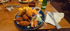 Jackfruit Wings. Hefty portion. Meaty and mild, nice bbq sauce. at The Springhill in Wolverhampton