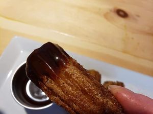 Churros and Chocolate Sauce.  at Mexhico Restaurant in Barrie