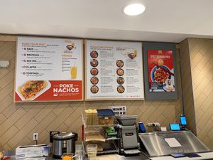 Menu at Pokeworks in Tampa