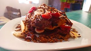 Hotcakes vegan at Vegan21 in San Miguel De Allende