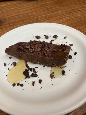 Brownie crudivegano, delicioso!! at Vegan21 in San Miguel De Allende