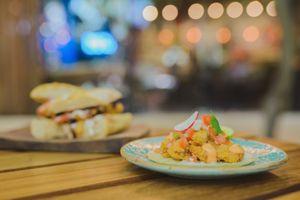 Cauliflower taco
Fried cauliflower with Mexican sauce and radish.
 at Chela de Playa in Playa Del Carmen