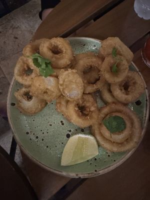 Onion Rings   at Chela de Playa in Playa Del Carmen