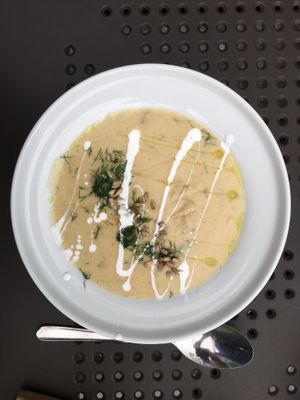 Asparagus soup- the best in the world!  at Miłość in Poznan