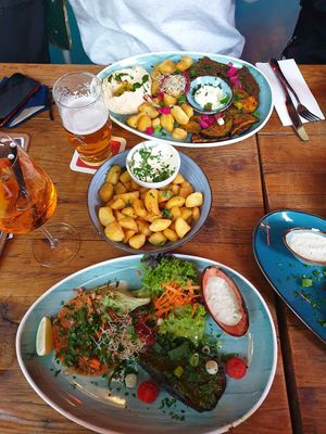 schawarma and aubergine plate  at Bei Frau Nanna in Frankfurt