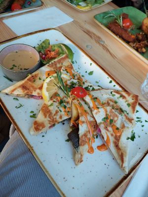 Vegan quesadillas at Bei Frau Nanna in Frankfurt