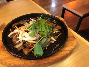 Vegan lamb skewers  at Belly Worship in Auckland