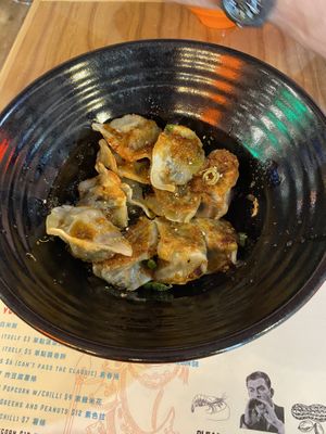 ‘Prawn’ dumplings   at Belly Worship in Auckland
