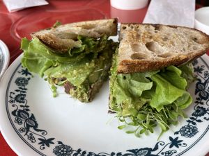 Cold pesto sandwich   at Vida's Plant Based Butcher in Columbus