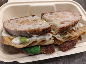 Turkey pesto at Vida's Plant Based Butcher in Columbus