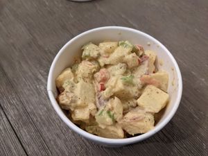 Potato salad at Vida's Plant Based Butcher in Columbus