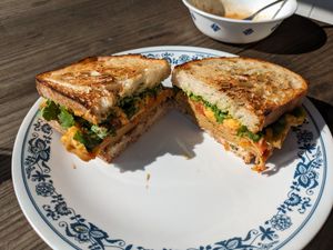 Turkey pesto melt at Vida's Plant Based Butcher in Columbus