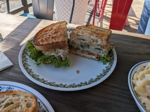 Chicken salad sandwich at Vida's Plant Based Butcher in Columbus