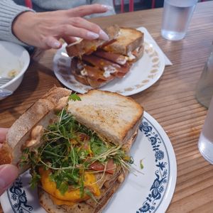 Vegan Ham an cheese and Vegan  Chipotle Cheddar Melt. at Vida's Plant Based Butcher in Columbus