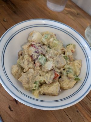 Potato salad at Vida's Plant Based Butcher in Columbus