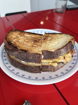 Ham and egg sandwich   at Vida's Plant Based Butcher in Columbus