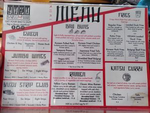 Menu at YUZU Street Food in York