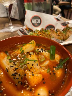 Tteokbokki in broth  at YUZU Street Food in York