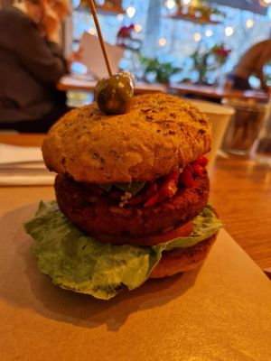Vegan burger at Corsini in Berlin