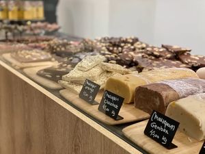 Vegan hand made marsepein  at Chocolaterie Vandenbouhede in Ghent