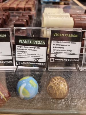 Vegan chocolates at Chocolaterie Vandenbouhede in Ghent