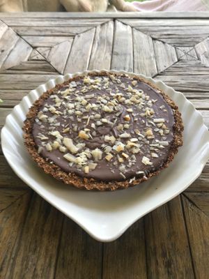 Chocolate Coconut Silken Tofu Mousse Tart at G Bakes Vegan in Chiang Mai