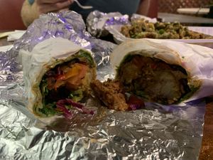 Buffalo cauliflower wrap  at VegainzLA - La Brea in Inglewood