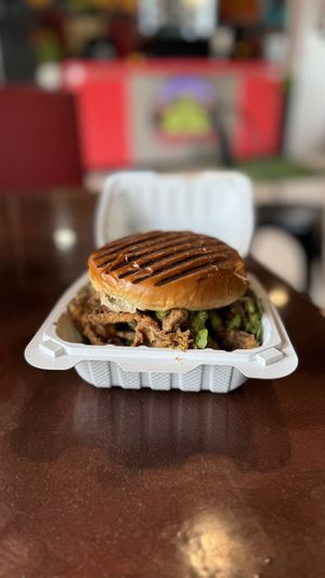 Shicken sandwich   at VegainzLA - La Brea in Inglewood