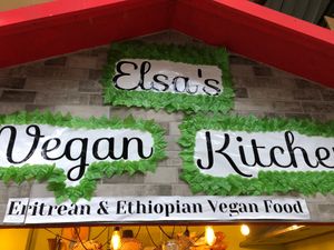 Sign.  at Elsa's in South West London