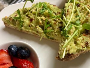 Avocado Love Toast  at Gigi's Vegan + Wellness Cafe in Kansas City