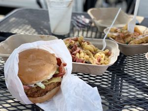 Outdoor eating  at Project Pollo in San Antonio