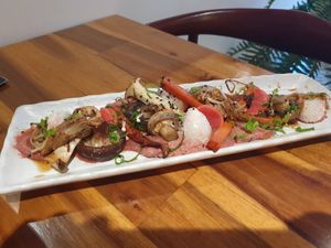 Mushroom salad at Dr Mauve Bar & Lounge in Bright