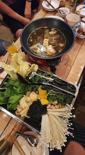 Hotpot at Veggie Lover Cafe in Vientiane