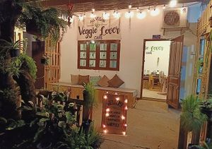 Front of the home at Veggie Lover Cafe in Vientiane