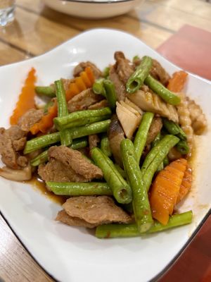 Pork and chilli  at Veggie Lover Cafe in Vientiane