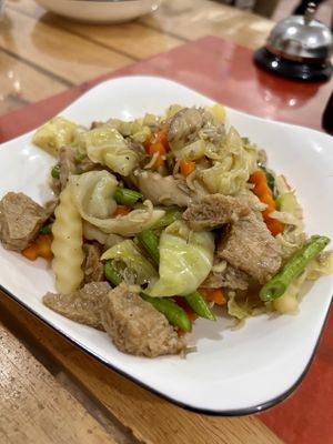 Lemongrass chicken   at Veggie Lover Cafe in Vientiane