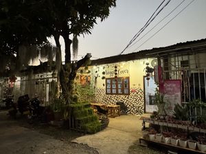 Very relaxing exterior   at Veggie Lover Cafe in Vientiane