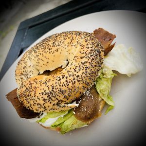 Breakfast Bagel  at Time2Chill in North London