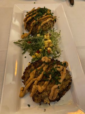 Vegan crab cakes at Kres Chophouse in Orlando