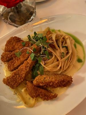 Chick’n Fettuccine Alfredo  at Kres Chophouse in Orlando