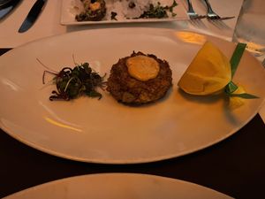 Vegan Crabcake (Comes with two crab cakes, another one was brought to us later due to kitchen issues)  at Kres Chophouse in Orlando