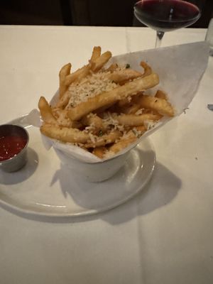 Truffle fries (ask for vegan Parmesan!)  at Kres Chophouse in Orlando