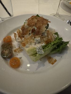 Blue cheese bacon wedge salad (vegan!)  at Kres Chophouse in Orlando