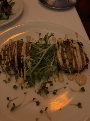 Chickpea & Artichoke “Crab” Cake  at Kres Chophouse in Orlando