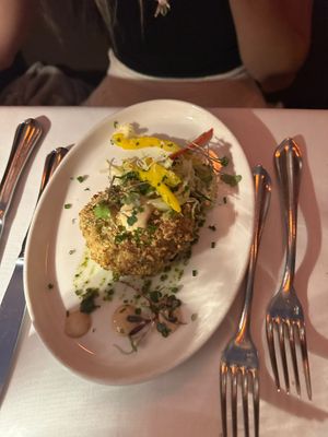 Vegan “Crab” Cake  at Kres Chophouse in Orlando