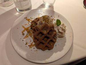 Churro waffle at Kres Chophouse in Orlando