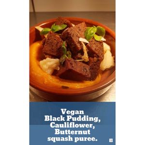 Vegan Black Pudding at JK's Tapas Restaurant & Cocktail Bar in Bristol