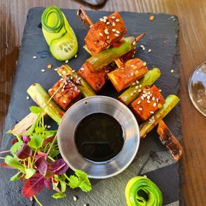 Vegan yakinori at JK's Tapas Restaurant & Cocktail Bar in Bristol