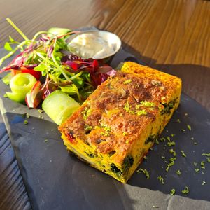Vegan frittata at JK's Tapas Restaurant & Cocktail Bar in Bristol